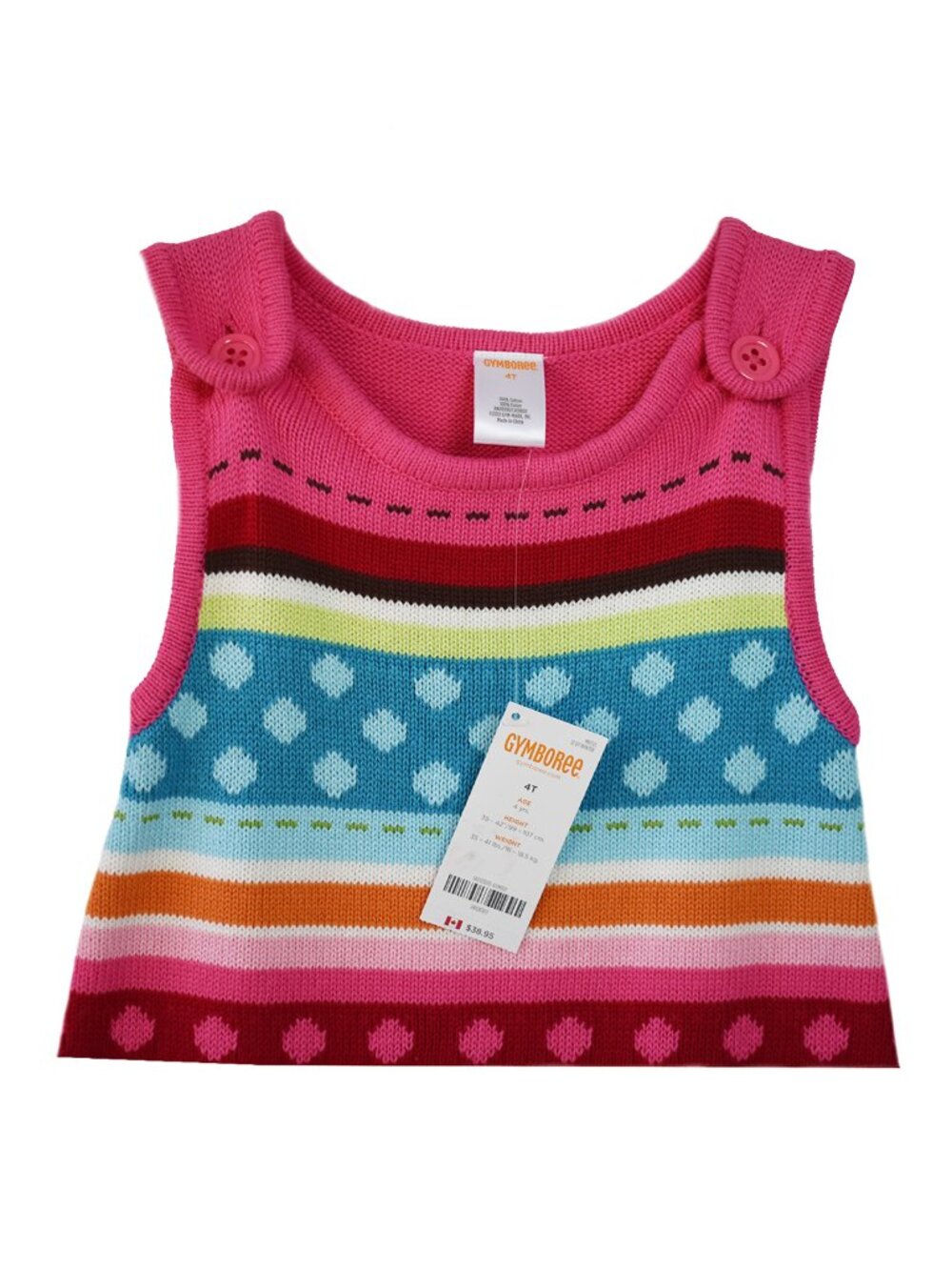 Gymboree Baby Girl’s Dress Sleeveless A-Line Cotton Knit Outfit Size 4T NEW - Picture 4 of 6